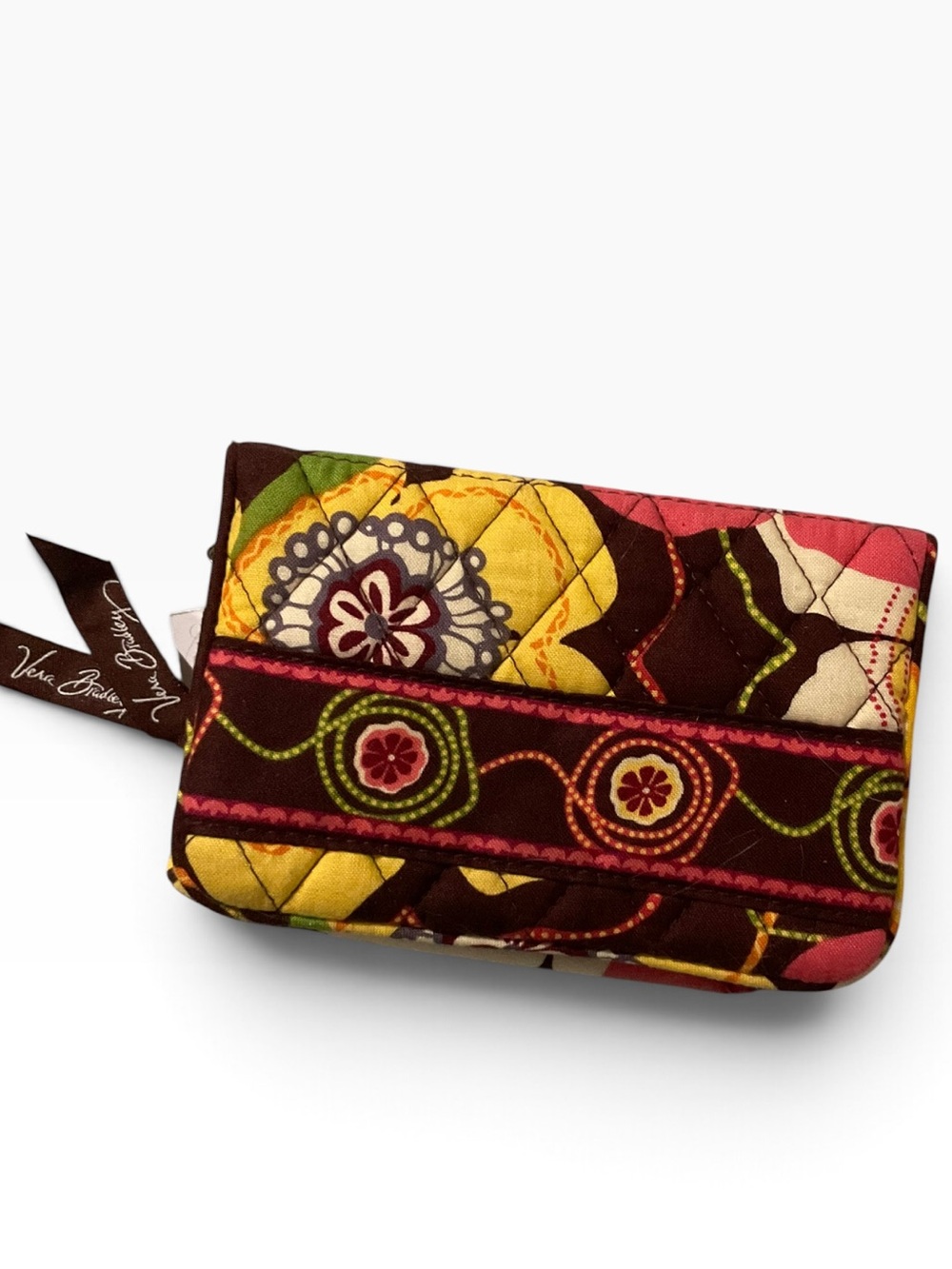 Vera Bradley Buttercup Quilted Taxi Fold-Over Wallet in a Multi Floral Print